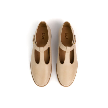 T-bar Loafers - Natural