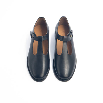 T-bar Loafers - Black