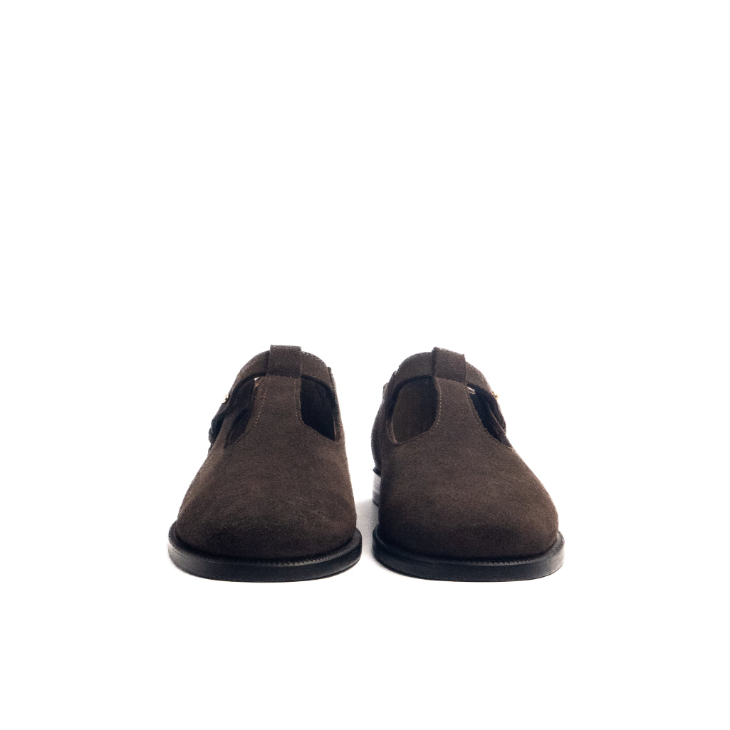 T-bar Loafers - Brown Suede