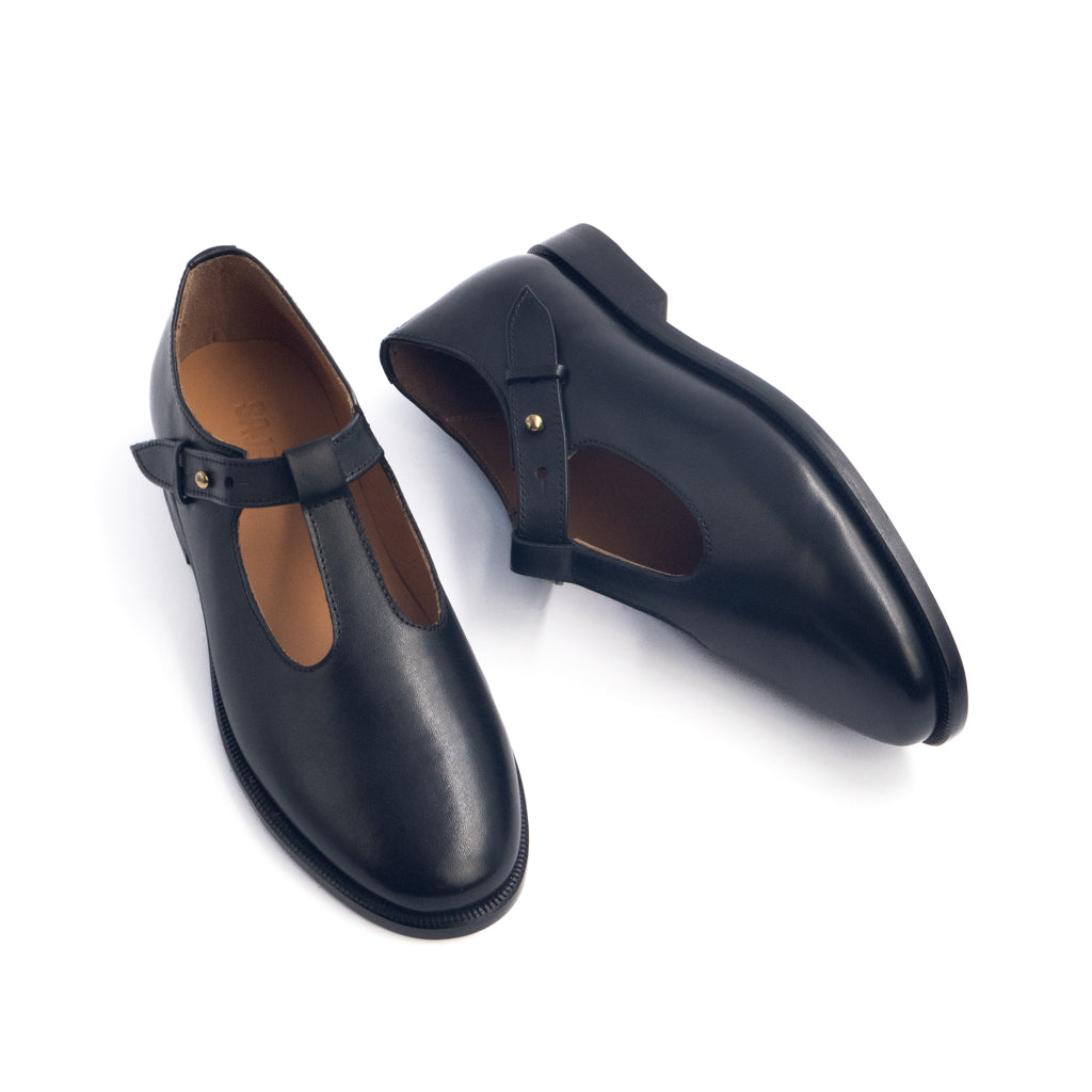 T-bar Loafers - Black